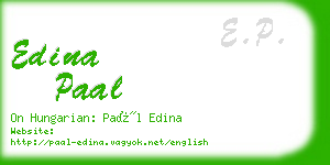 edina paal business card
